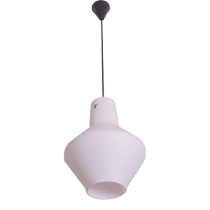 Italian Stilnovo Vintage Pendant in Opaline Glass, 1970s