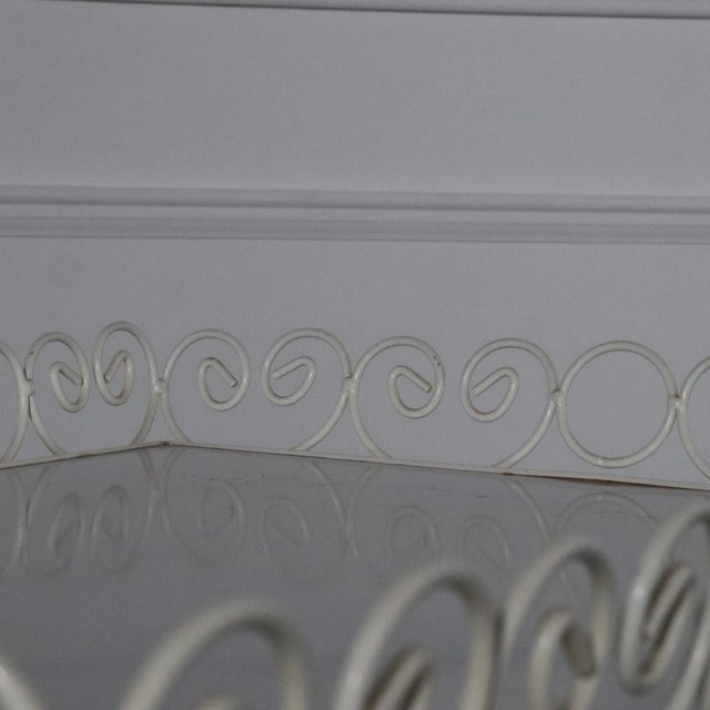 Metal 1950's White Metal Serving Trolley Bar Cart, Germany For Sale - Image 7 of 7