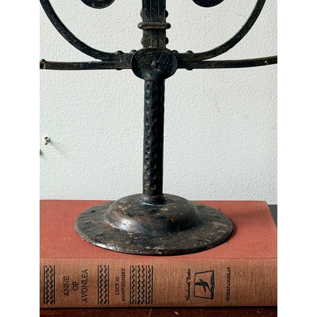 Antique Goberg Germany Iron Candelabra by Hugo Berger For Sale - Image 4 of 8
