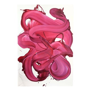 Avp_1519 - Large Original Contemporary Abstract Acrylic Painting on Paper by Alex Voinea For Sale