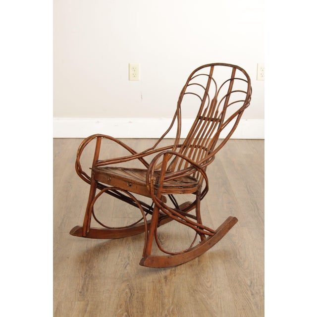 Antique Rustic Adirondack Children's Bentwood Rocking Chair | Chairish