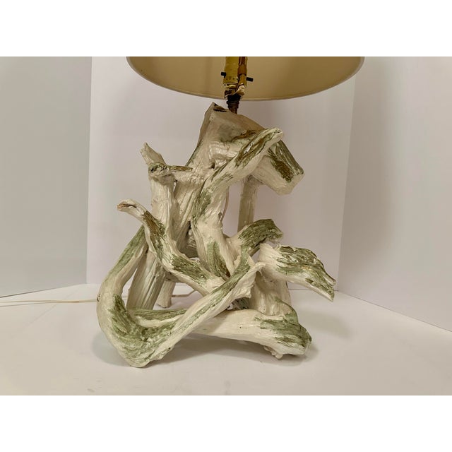 1970s Painted Driftwood Table Lamp, Rewired For Sale - Image 9 of 12