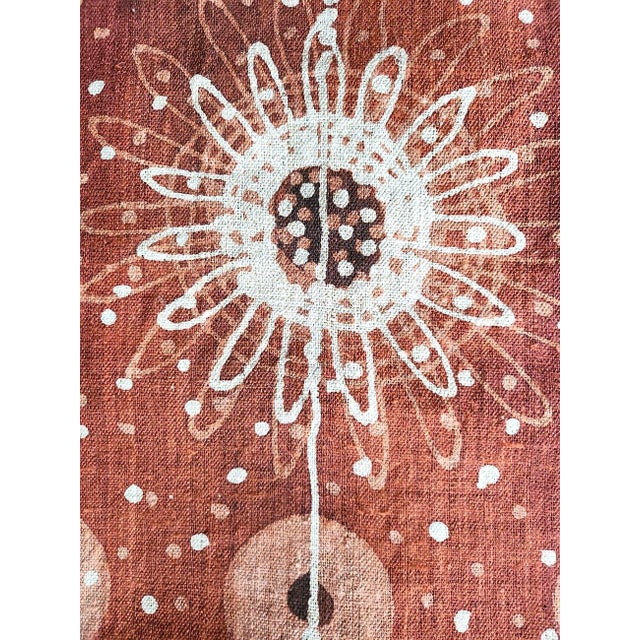 Textile Vintage Indonesian Earth Tone Batik Bark Cloth Textile, 5 Yards For Sale - Image 7 of 9