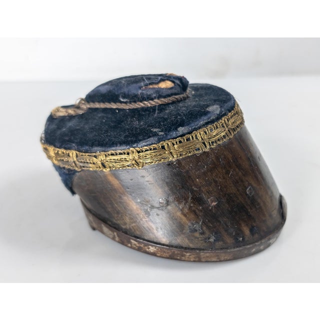 We are selling this cool antique paperweight or pin cushion. This piece uses a horses hoof, he wasn’t using it anymore,...