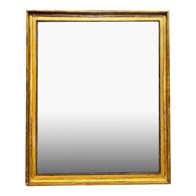 19th Century French Transitional Giltwood Mirror For Sale