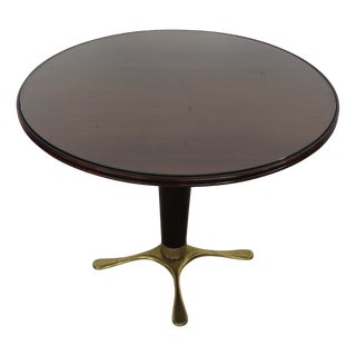 Vintage Italian Glass and Brass Table by Paolo Buffa, 1950s For Sale