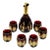 Venetian Glass Wine Decanter Set Signed Murano O'Brian - 7 PCS For Sale