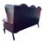 Animal Skin English High-Back Chesterfield Sofa with Queen Anne Legs in Burgundy Leather, 1980s For Sale - Image 7 of 8