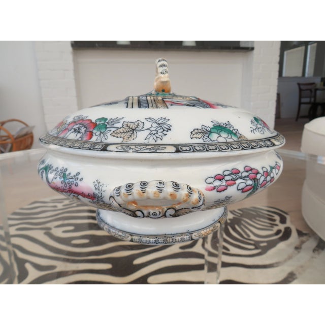 Antique White 19th Century Chinoiserie Tureen With Lid by Ashworth Brothers For Sale - Image 8 of 12
