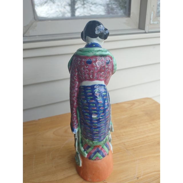 Mid 20th Century Mid 20th Century Immortals Asian Chinese Woman Figurine For Sale - Image 5 of 7