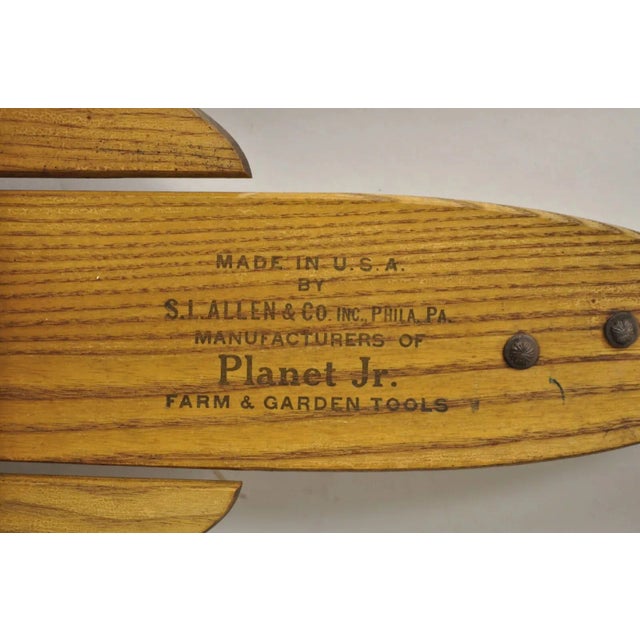 Wood Vintage Flexible Flyer Airline Racer No 60 Wooden Sled Planet Jr Usa For Sale - Image 7 of 10