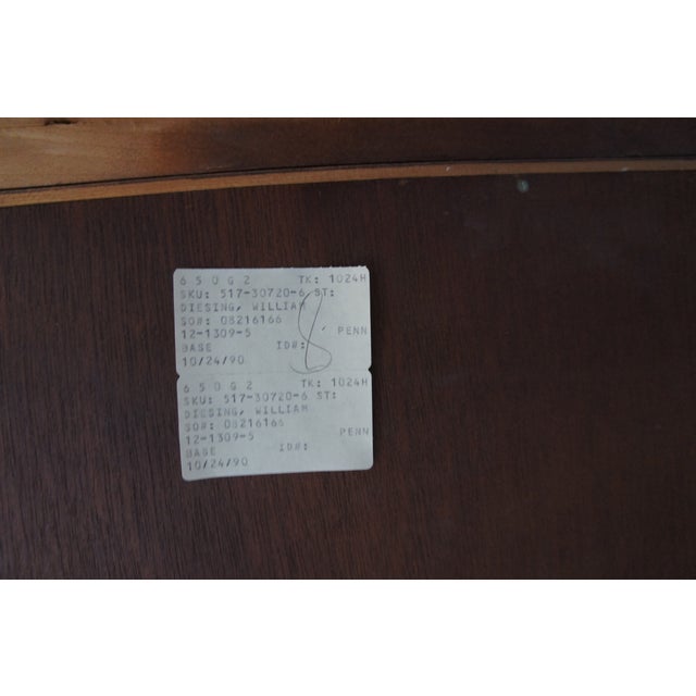 1970s Pennsylvania House English Chippendale Cherry Secretary Writing Desk Bookcase For Sale - Image 13 of 15