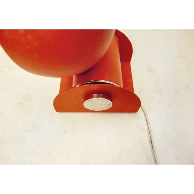 Metal Vintage Italian Orange Table Lamps or Sconces, 1970s, Set of 2 For Sale - Image 7 of 8