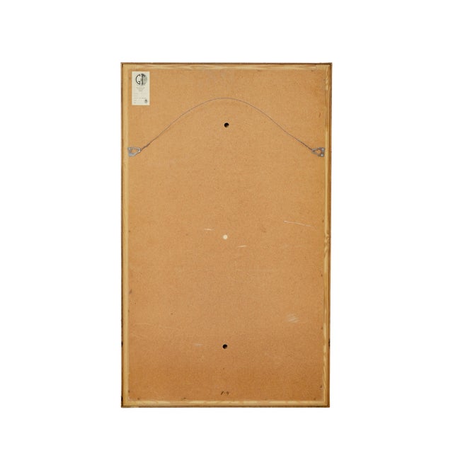 Mid-Century Modern Swedish Oak Framed Harlequin Mirror by Glas & Tra, 1960 For Sale - Image 3 of 7