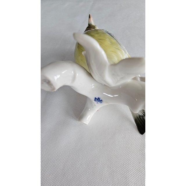 Vintage Porcelain Figurine Female Crossbill, Signed Ke For Sale - Image 9 of 11