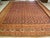 Persian Antique Large Square Navy Blue and Rust All Over Pattern Malayer Rug For Sale - Image 3 of 4