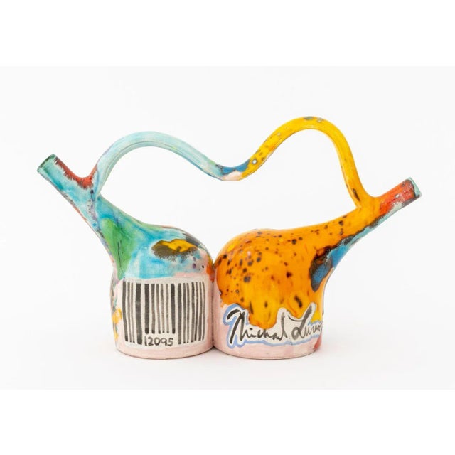 Michael Lucero "Eyes" Double Spouted Vessel, 1995 For Sale - Image 9 of 14