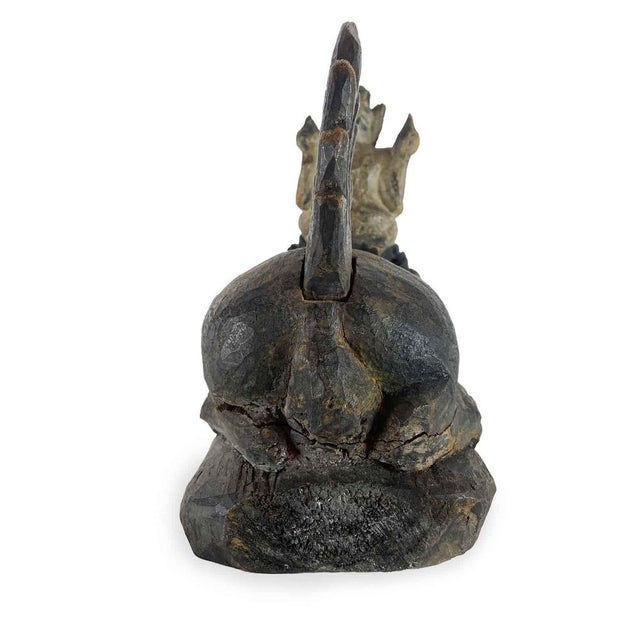 Asian Artist, Sculpture of a Fantastic Animal with Deities, 1800s, Wood For Sale - Image 4 of 10