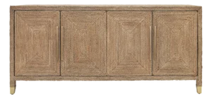 Matthew Izzo Home Casey Wrapped Rope Four Door Buffet With Satin Brass Door Pulls and Footcaps