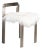 Tara Silver Metal Chair with Sheepksin Pad For Sale