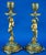 Triptych Inkwell and Candleholders in Gilded Bronze and Onyx Marble, Set of 3 For Sale - Image 6 of 18