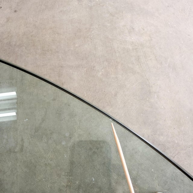 Vintage 1970s Attributed to Giovanni Offredi for Saporiti Italia Concrete and Glass Dining Table Unmarked For Sale - Image 12 of 13