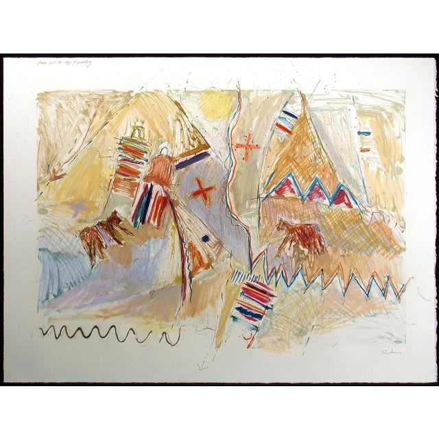 1980s 1980s Sally Anderson "Snake Creek" Signed Original Monotype Painting For Sale - Image 5 of 5