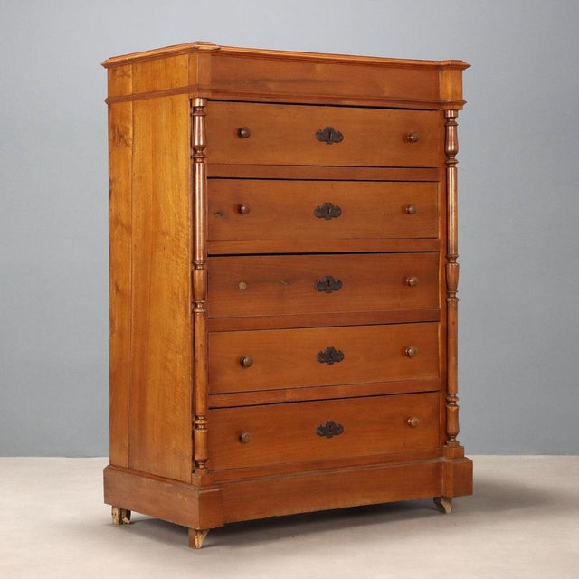 Antique 20th Century Umbertino Chest of Drawers in Walnut For Sale - Image 12 of 12
