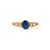 VR Jewels Vintage Style 1.01ct Blue Sapphire Birthstone 14k Gold Diamond Proposal Ring Size 5 For Sale - Image 4 of 17