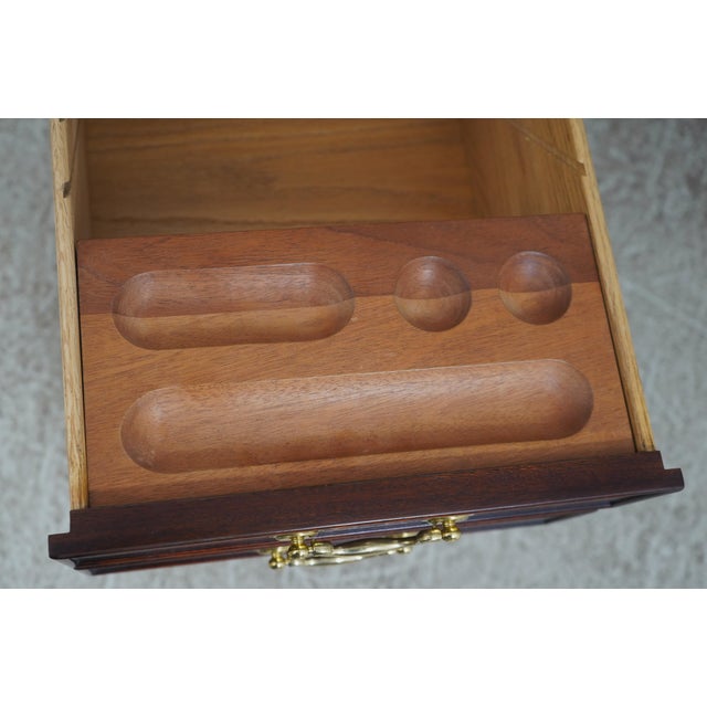 Henkel Harris Henkel Harris Moore Leather Top Executive Desk For Sale - Image 4 of 18