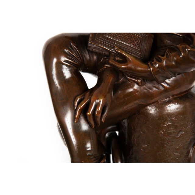 Italian Antique Bronze Sculpture of “Christopher Columbus” by Giulio Monteverde For Sale - Image 18 of 18