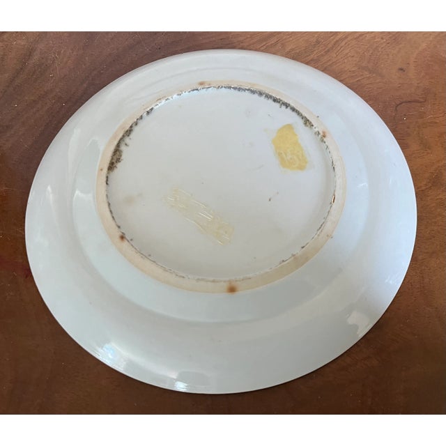 Rose Antique Early 19th Century Chinese Export Porcelain Plate With Rose Medallion Decoration of Butterflies and Insects For Sale - Image 8 of 10