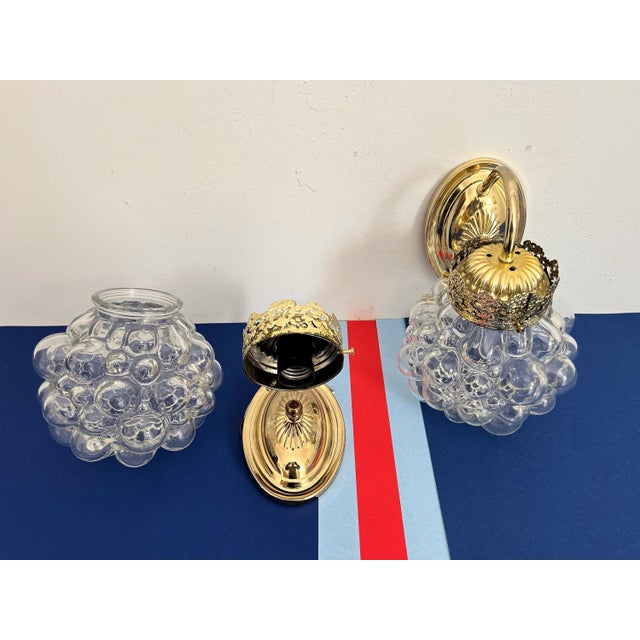 1960s Bubble Glass Sconces, Pair For Sale - Image 10 of 17