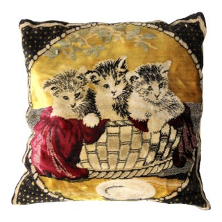 Vintage Italian Tapestry Pillow For Sale