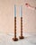 These gorgeous Walnut Candle Holders are each hand turned in a small wood shop in Pennsylvania. Reminiscent of Mid-Century...