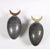 Mid-Century Modern Johan Meijerink (Dutch 1948 - 2011) Modernist Bronze Ovoid Egg Wall Sculptures With Crescent Finials - A Pair For Sale - Image 3 of 14
