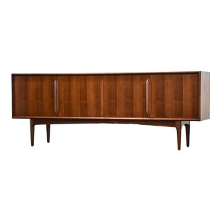 1960s Refinished Bernhard Pedersen Walnut Sideboard Credenza For Sale