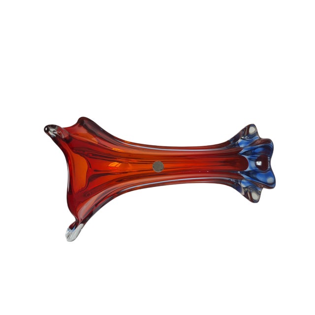 Mid-Century Modern Italian Postmodern Vase in Murano Glass from Mandruzzato, 1950s For Sale - Image 3 of 9