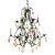 Late 20th Century Giant Forest Green Branch Chandelier With Onyx Crystals by Luciano Tempo For Sale
