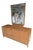 Vintage 1959 Red Lion Mid-Century Modern Walnut Dresser / Credenza & Mirror For Sale