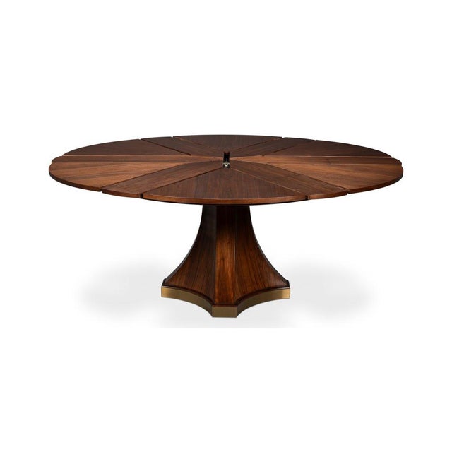 Brown Art Deco Style Walnut Dining Table For Sale - Image 8 of 13