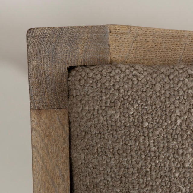 1970s Belgian Oak Dining Chairs With Upholstered Seats - Set of 6 For Sale - Image 10 of 18