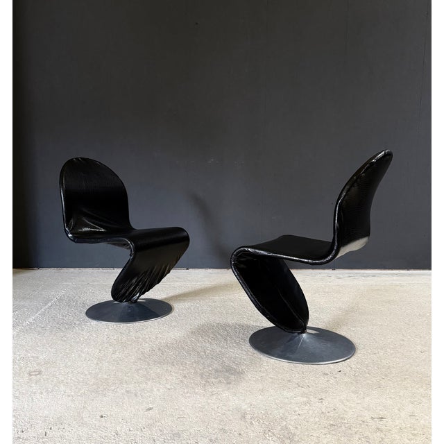 Fritz Hansen Mid-Century Modern System 123 Dining Chairs by Verner Panton for Fritz Hansen, 1960s, Set of 2 For Sale - Image 4 of 18