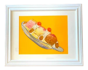 "Banana Split" Contemporary Pop Art Style Still Life Print
