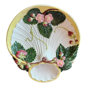 Helen McIntosh Hand Painted Minton Style Strawberry Service Plate, 1970s