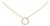 Gold Vermeil 1/10 Cttw Diamond Paperclip Chain Circle Pendant Necklace For Sale