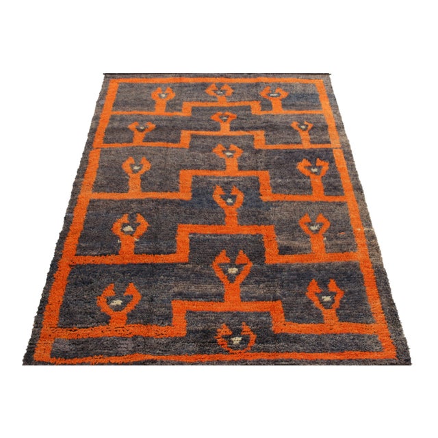 Hand-knotted in wool from Turkey circa 1950-1960, a vintage 5x7 Tulu rug from our Antique & Vintage collection celebrating...