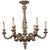 Silver Italian Carved and Silver Gilt Chandelier For Sale - Image 8 of 8
