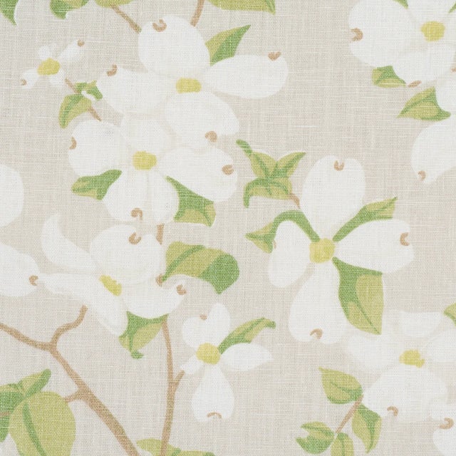 Contemporary Schumacher Blooming Branch Fabric In Dove For Sale - Image 3 of 4
