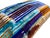 Colorful Velvet Cushion Cover With Striped Design For Sale - Image 9 of 10